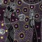 Preview: PURPLE DANCING SPIRIT Aborigines Stoff aus Australien